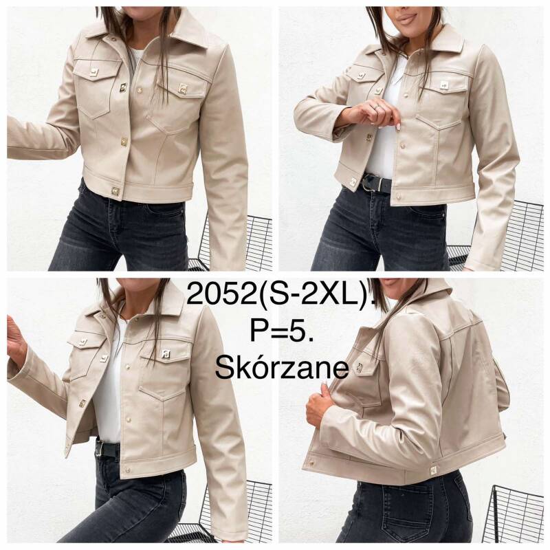 Kurtki damskie skórzana Roz S-XL , 1 Kolor Paczka 5 szt 1